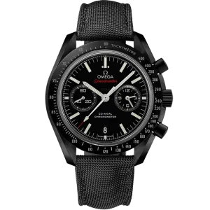 Omega Speedmaster Dark Side of the Moon 44.25 mm, black ceramic on coated nylon fabric strap with foldover clasp