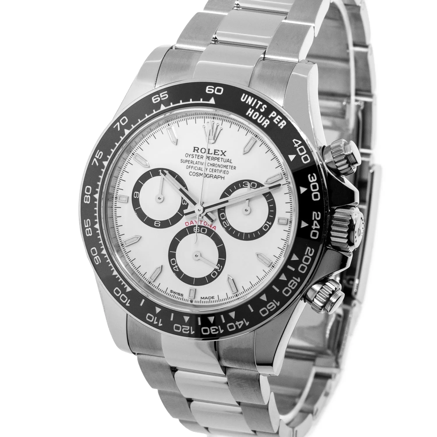 Rolex Daytona "White Panda" 40mm Stainless Steel White Dial & Black Bezel 126500LN